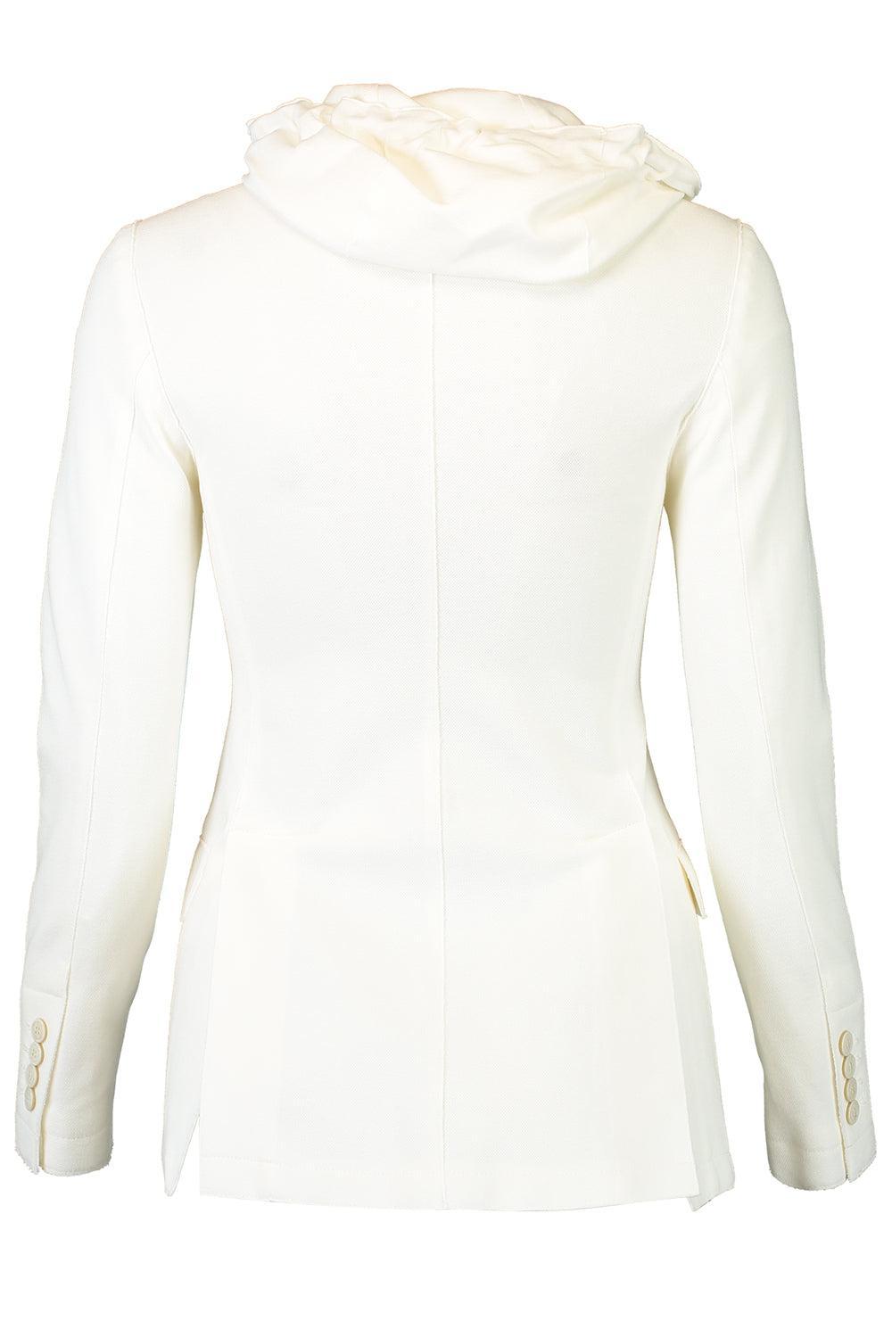 Hooded Zip Blazer - White-WHITE-36-CLOTHINGJACKETBLAZERS-ELEVENTY