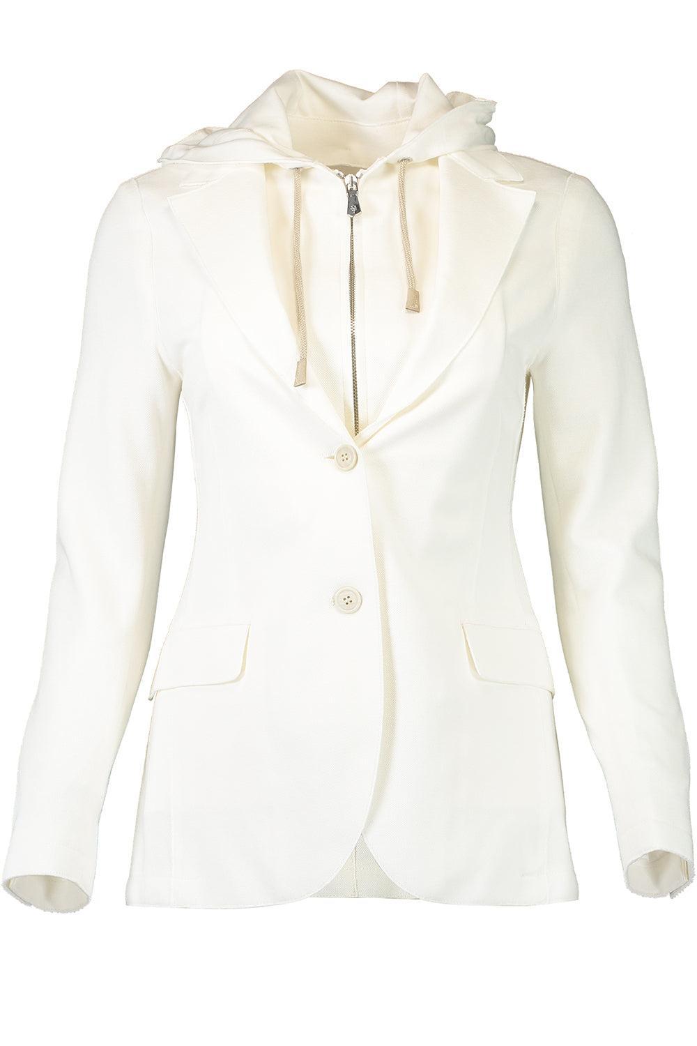 Hooded Zip Blazer - White-WHITE-36-CLOTHINGJACKETBLAZERS-ELEVENTY