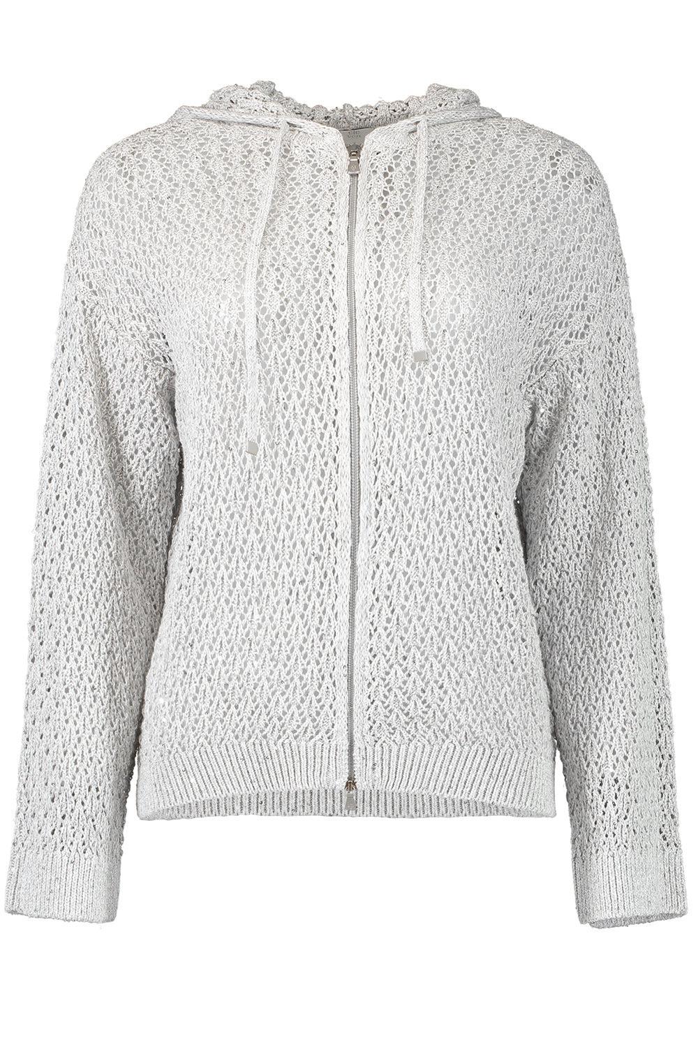 Zip Knit Hoodie-PEARLGRY-XS-CLOTHINGTOPKNITS-ELEVENTY