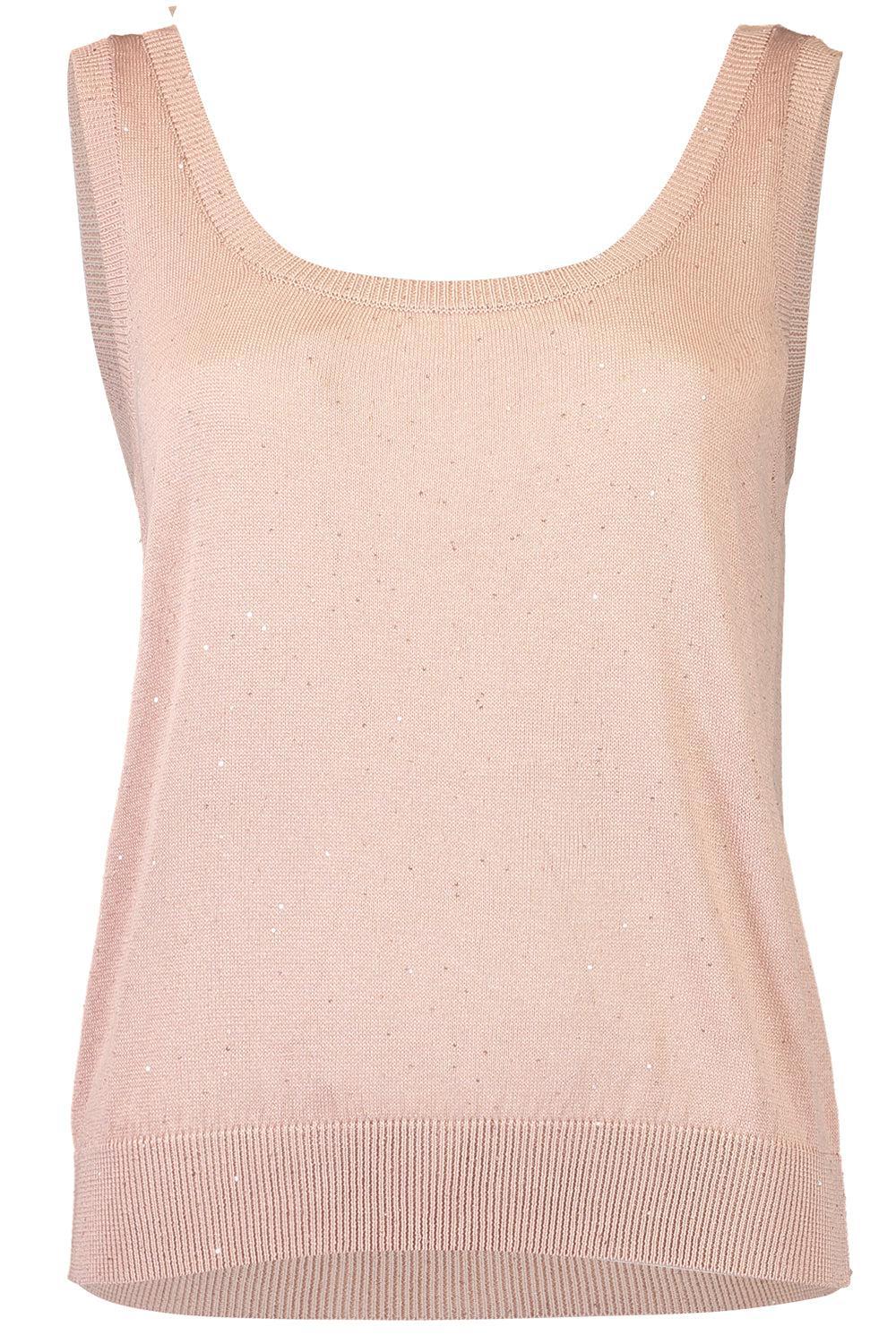 Scoop NeckTank-NUDE-XS-CLOTHINGTOPTANK-ELEVENTY