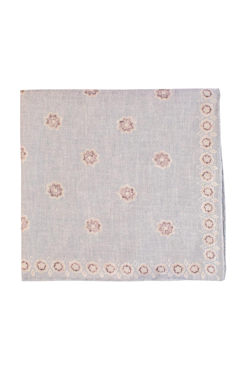 Pocket Square - Grey Maroon Floral-GRY/MRON-MENSACCESSORIESPOCKET SQUARE-ELEVENTY
