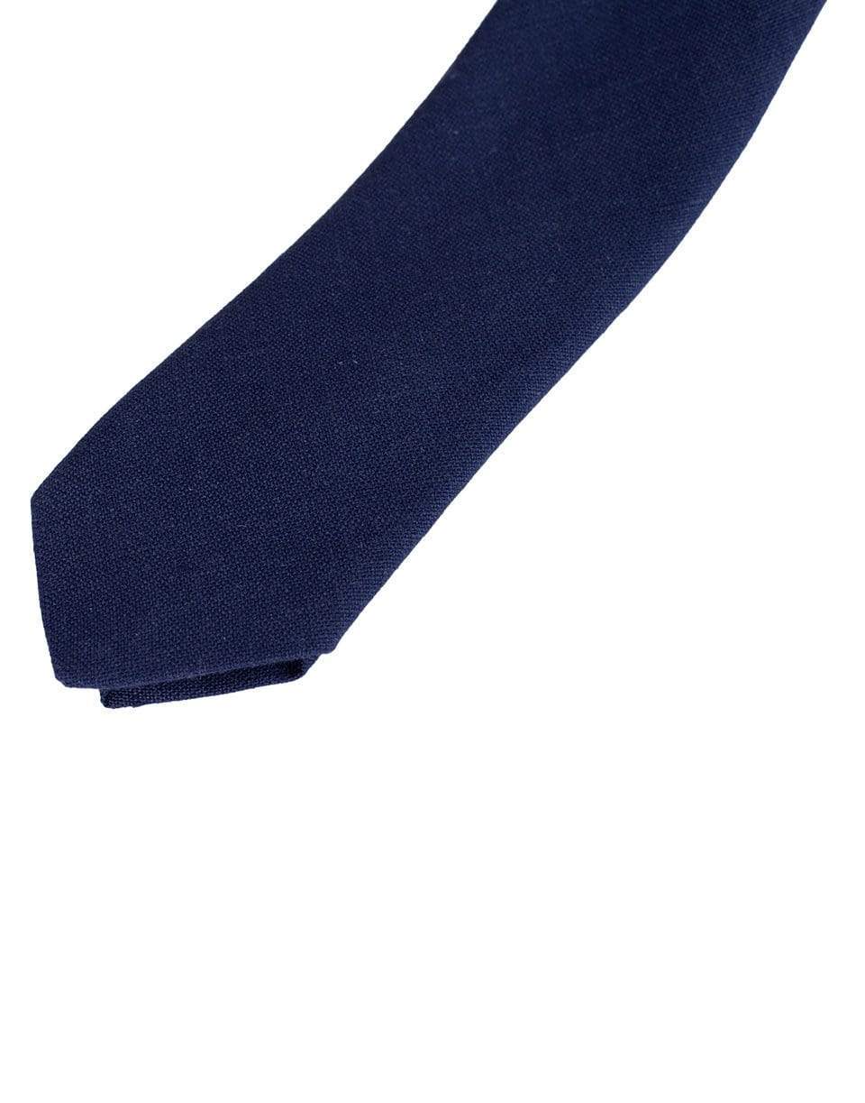 ELEVENTY-Linen Blend Knit Tie-NAVY