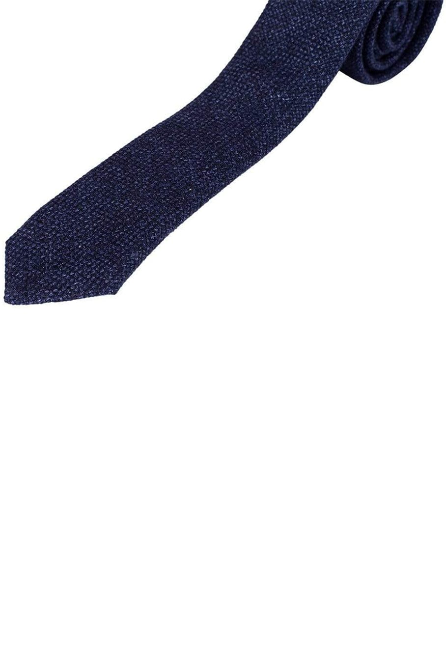 ELEVENTY-Wool Melange Tie-NAVY