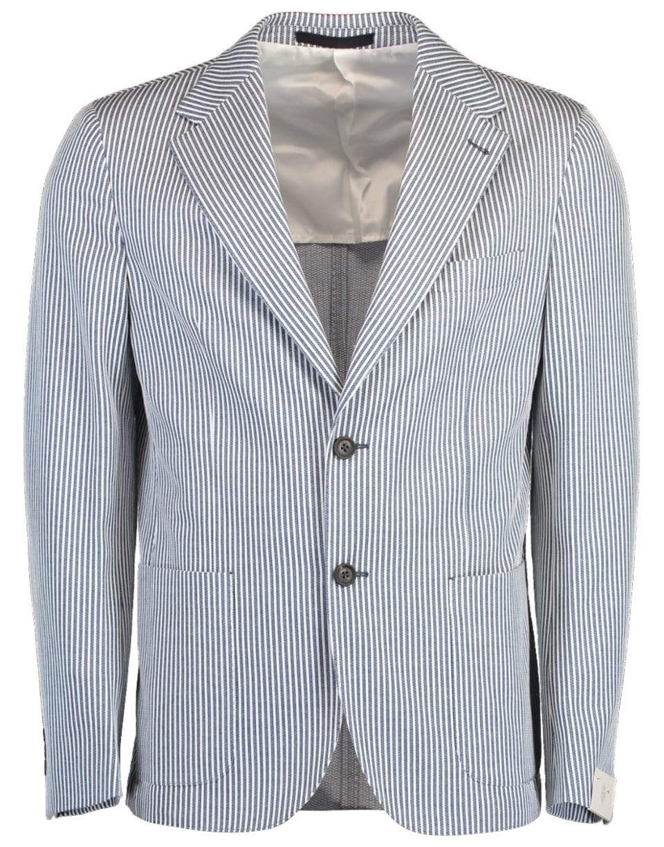 ELEVENTY-Striped Real Cut Jacket-