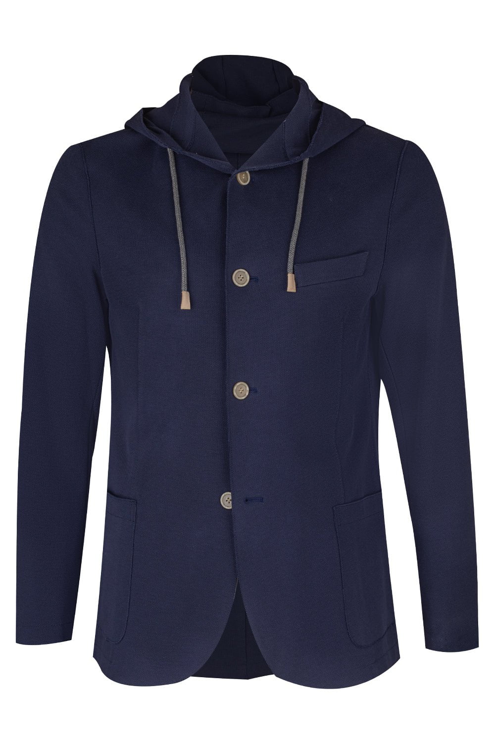 ELEVENTY-Hooded Jacket - Blue-
