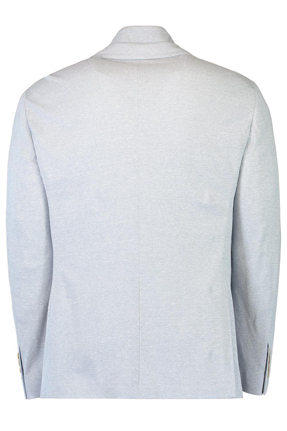 Single Breasted Collar Jacket - Denim-BLUE-48-MENSCLOTHINGJACKET-ELEVENTY