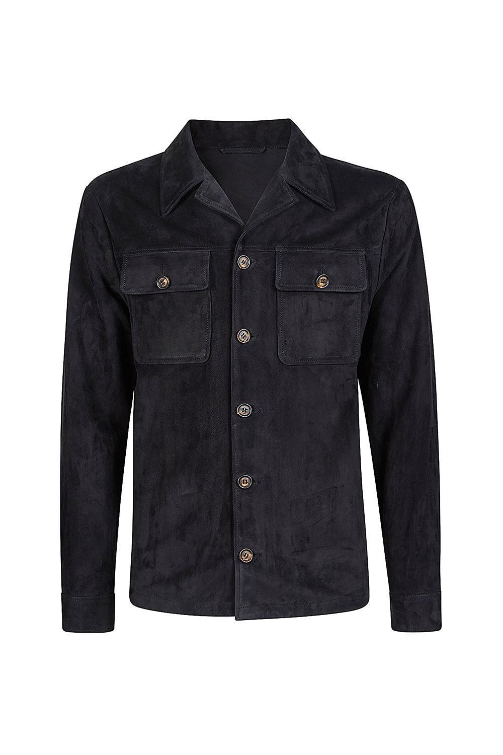 Suede Shirt Jacket-BLUE-48-MENSCLOTHINGJACKET-ELEVENTY