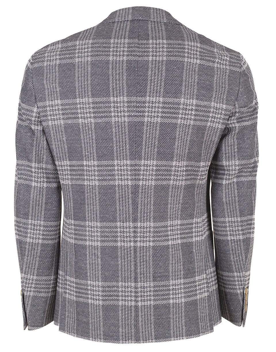ELEVENTY-Single Breasted Plaid Jacket-
