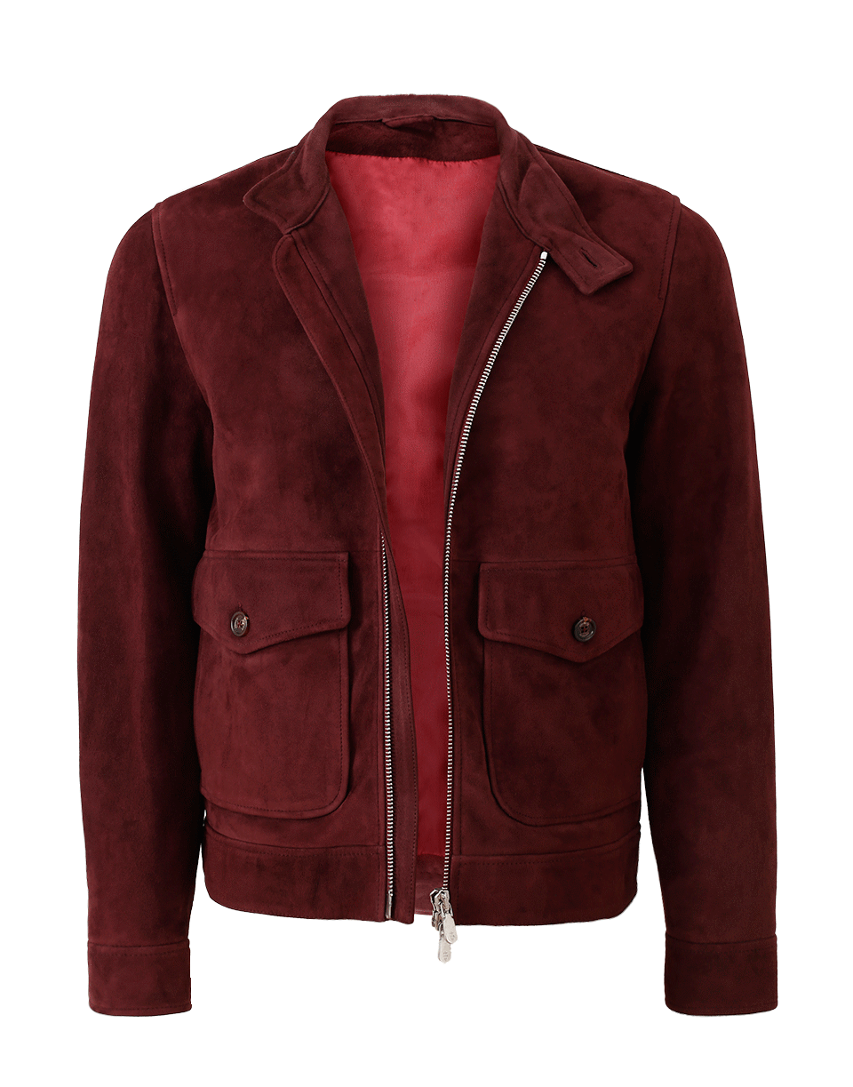 ELEVENTY-Suede Bomber Jacket-