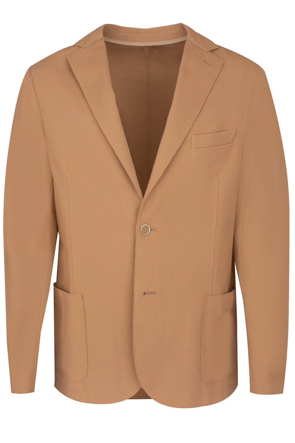 ELEVENTY-Single Breasted Jacket - Camel-
