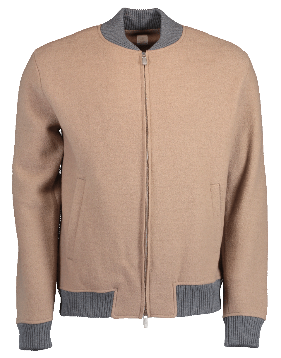 ELEVENTY-Boiled Wool Bomber Jacket-