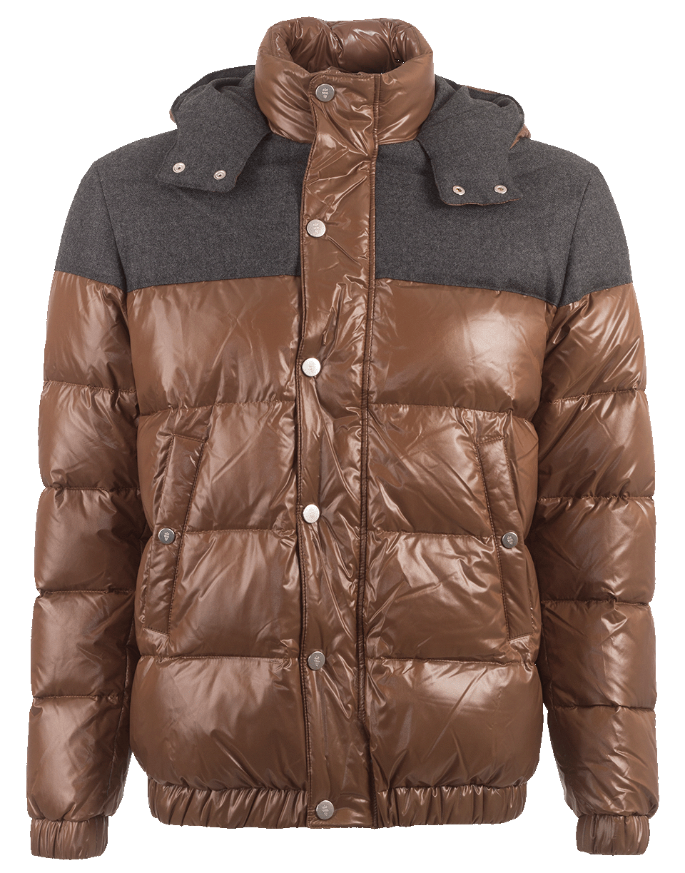ELEVENTY-Mixed Media Bomber Jacket-