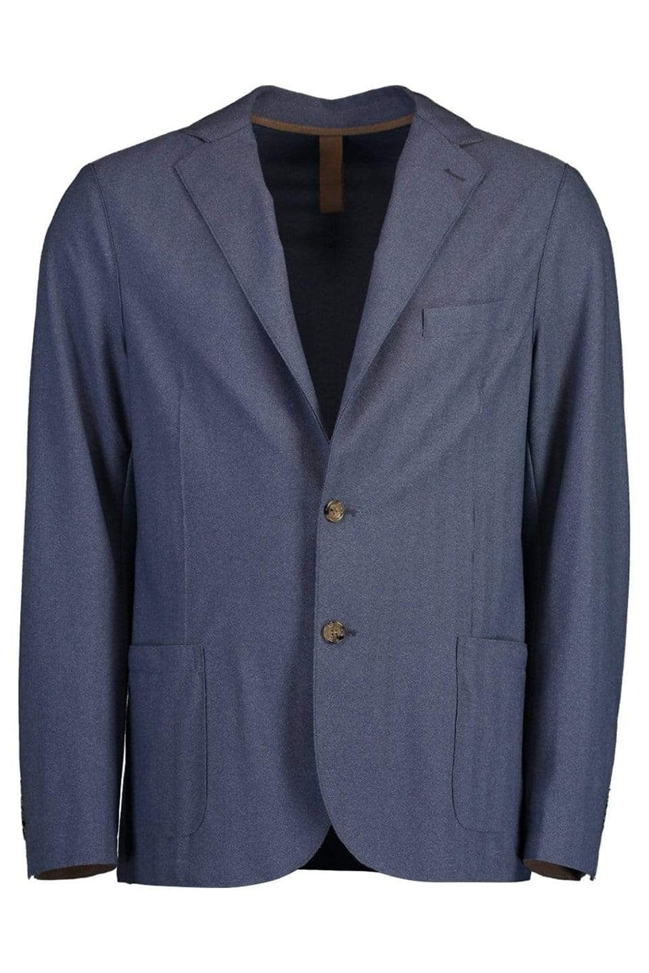 ELEVENTY-Denim Single Breasted Laser Cut Jacket-