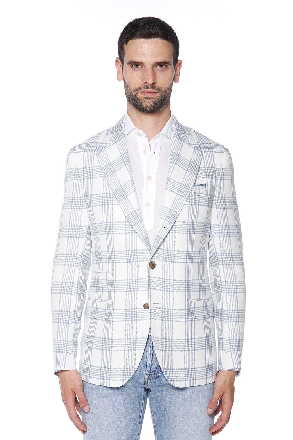 ELEVENTY-Single Breasted Jacket - Denim-