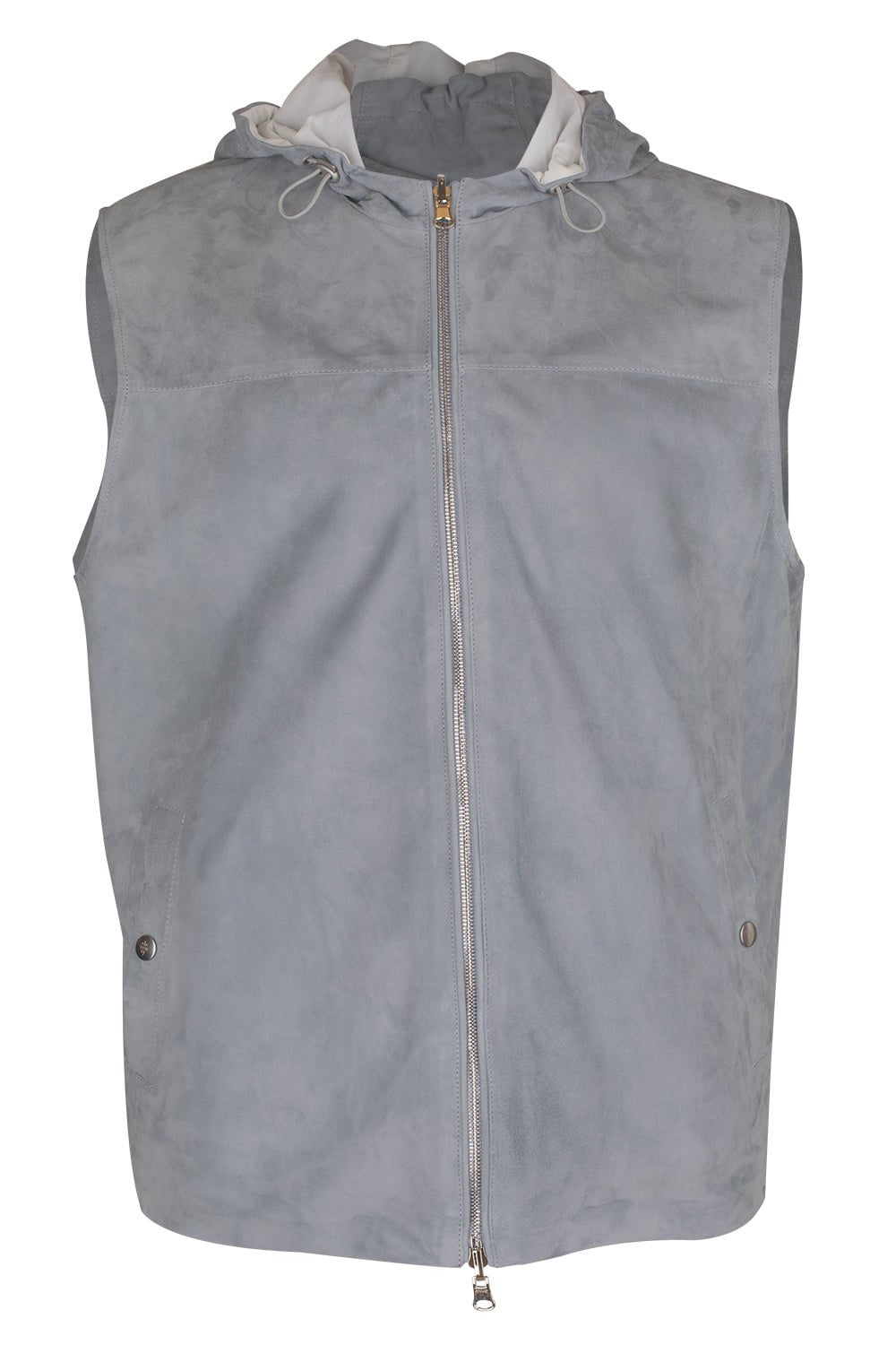 ELEVENTY-Reversible Vest - Denim White-