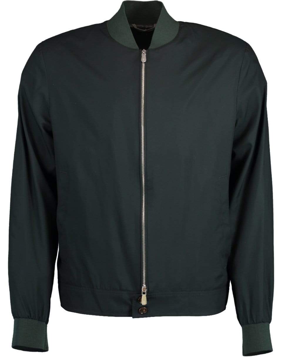 ELEVENTY-Loro Pianna Bomber Jacket - Emerald-