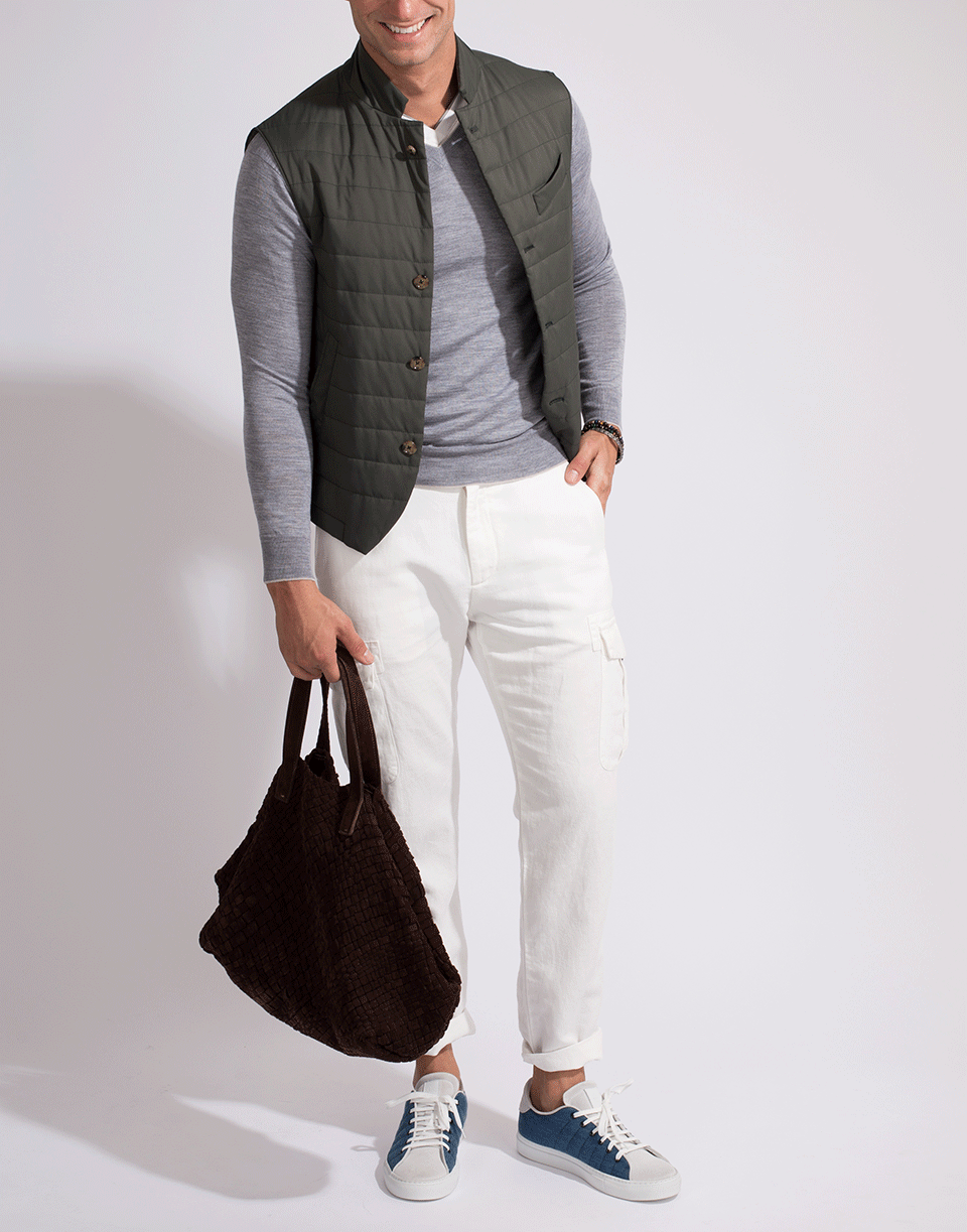 ELEVENTY-Nylon Button Vest-
