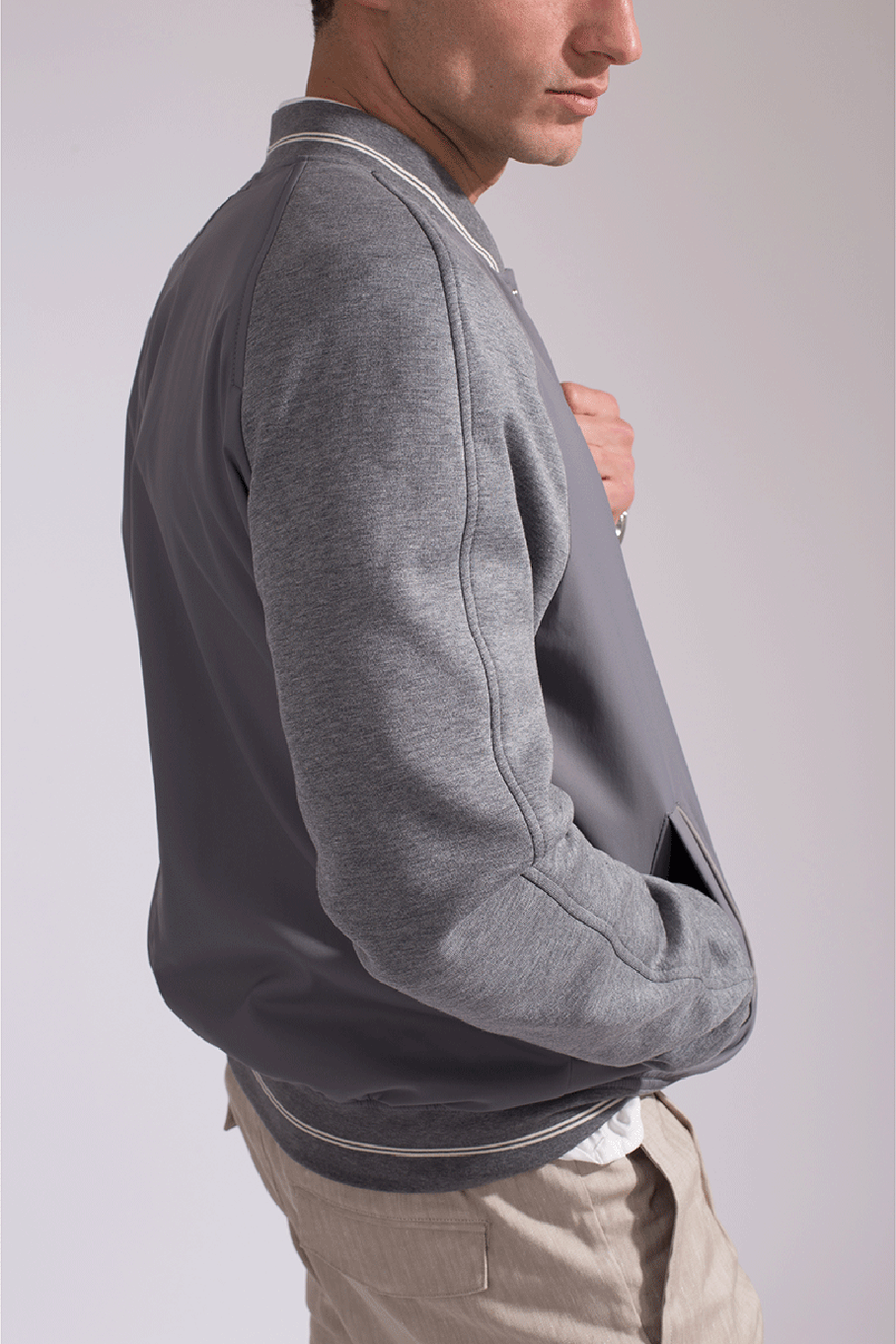 ELEVENTY-Mixed Media Bomber-