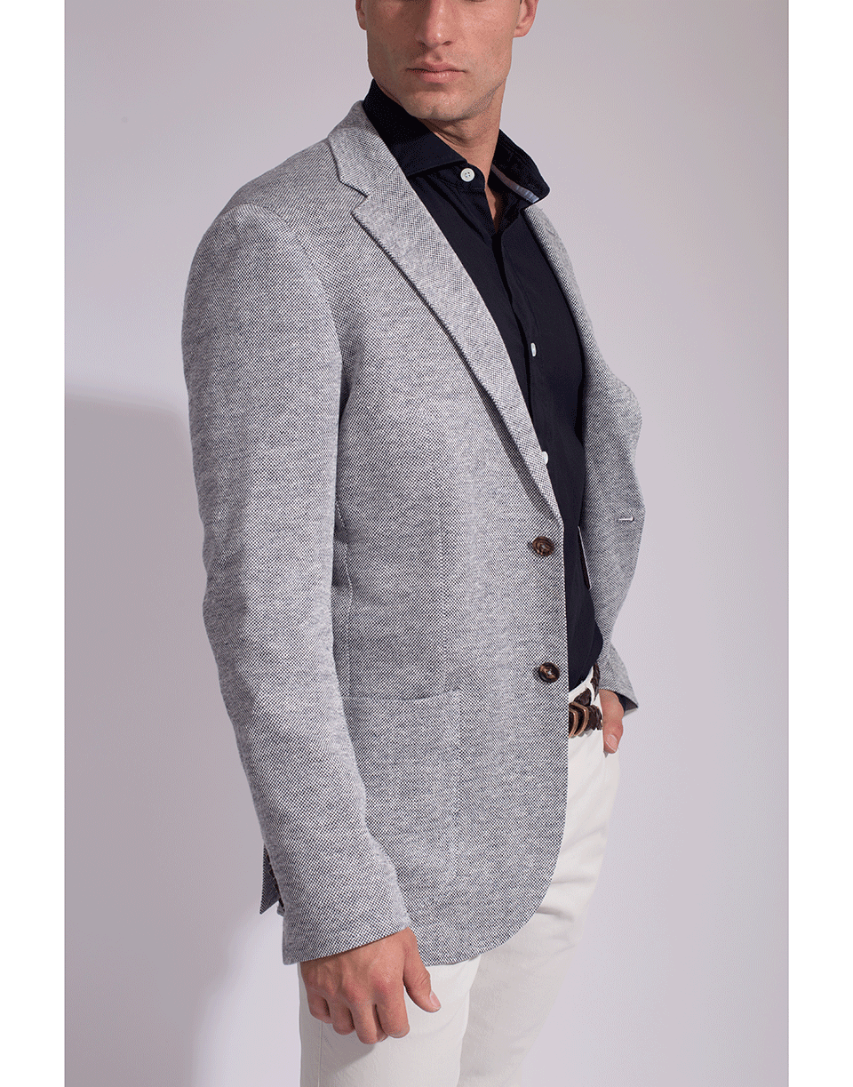 ELEVENTY-Pique Jersey Linen Jacket-