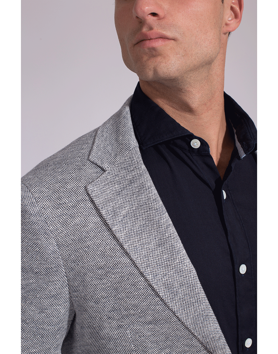 ELEVENTY-Pique Jersey Linen Jacket-