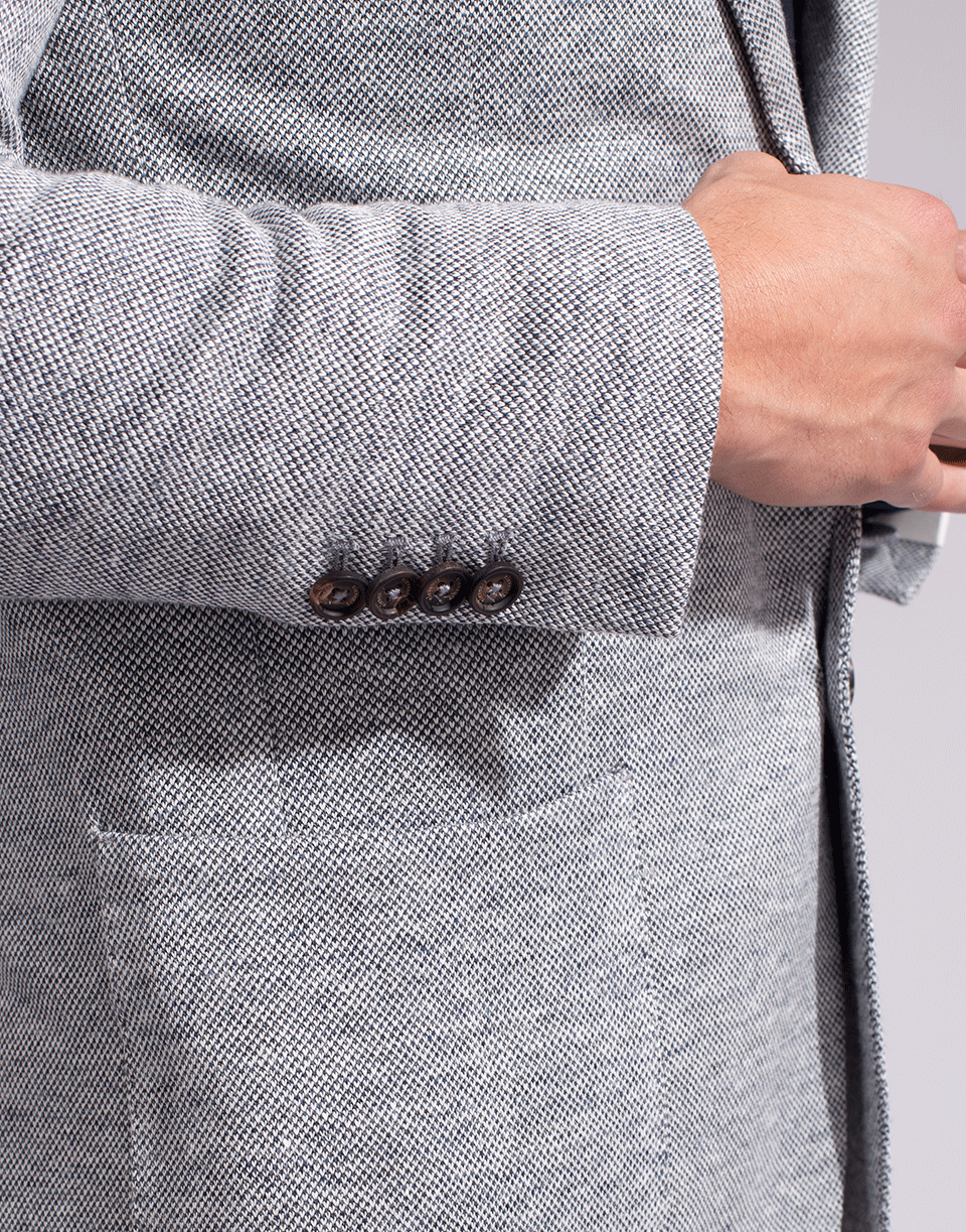 ELEVENTY-Pique Jersey Linen Jacket-