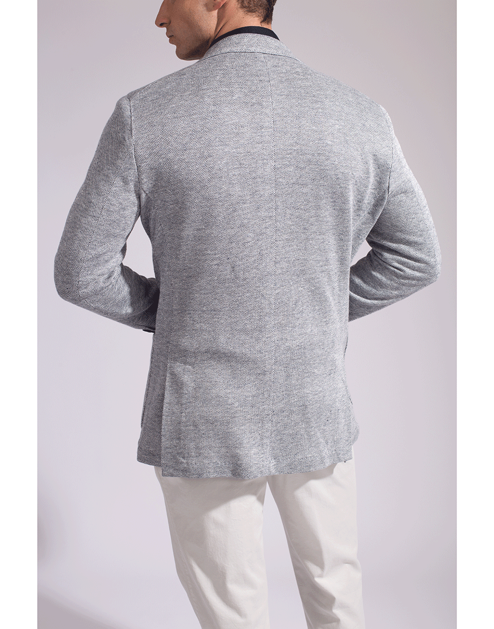 ELEVENTY-Pique Jersey Linen Jacket-