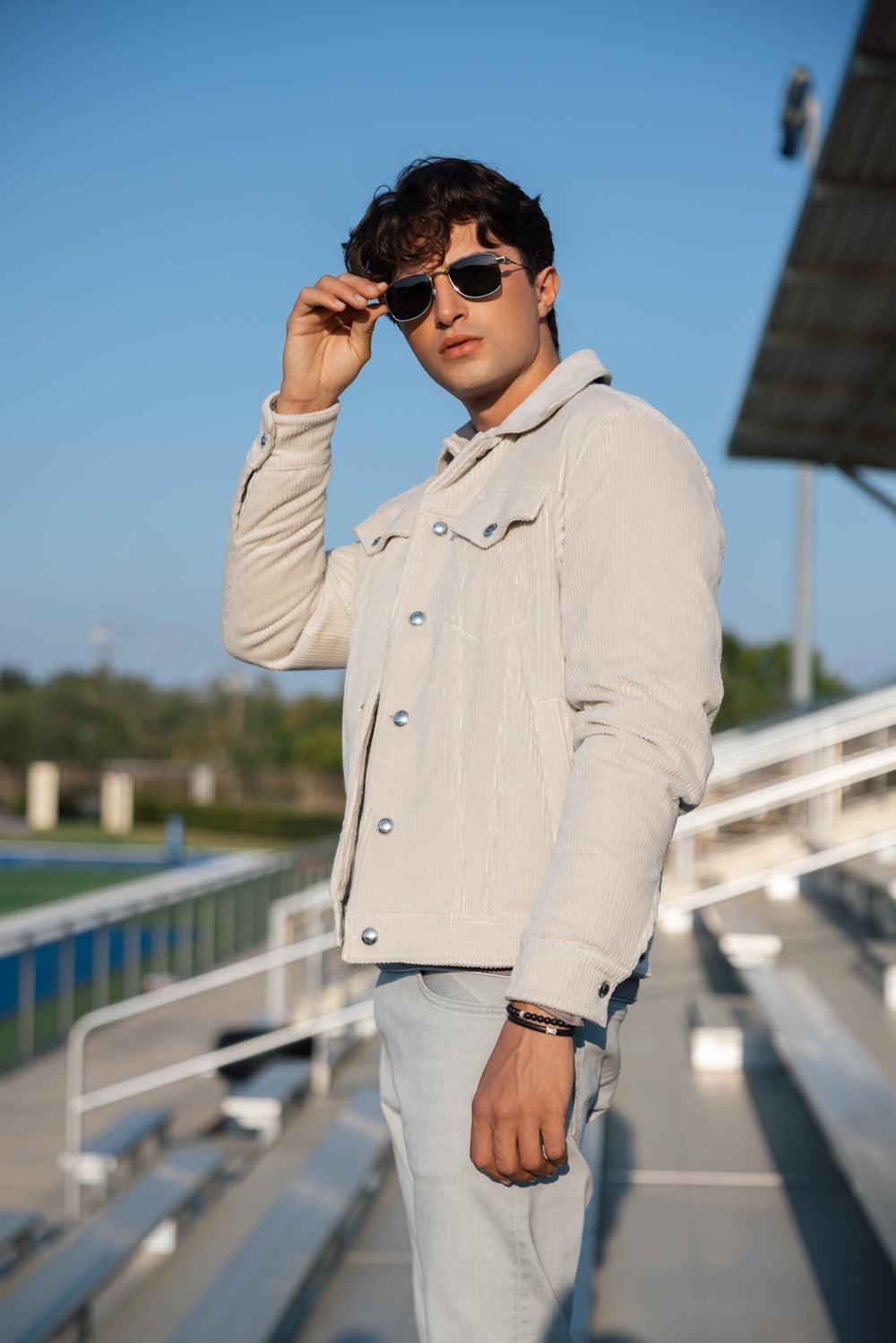 Flap Pocket Trucker Jacket-IVORY-48-MENSCLOTHINGJACKET-ELEVENTY