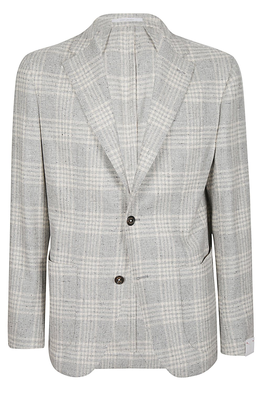ELEVENTY-Single Breast Soft Jacket - Light Gray Melange-