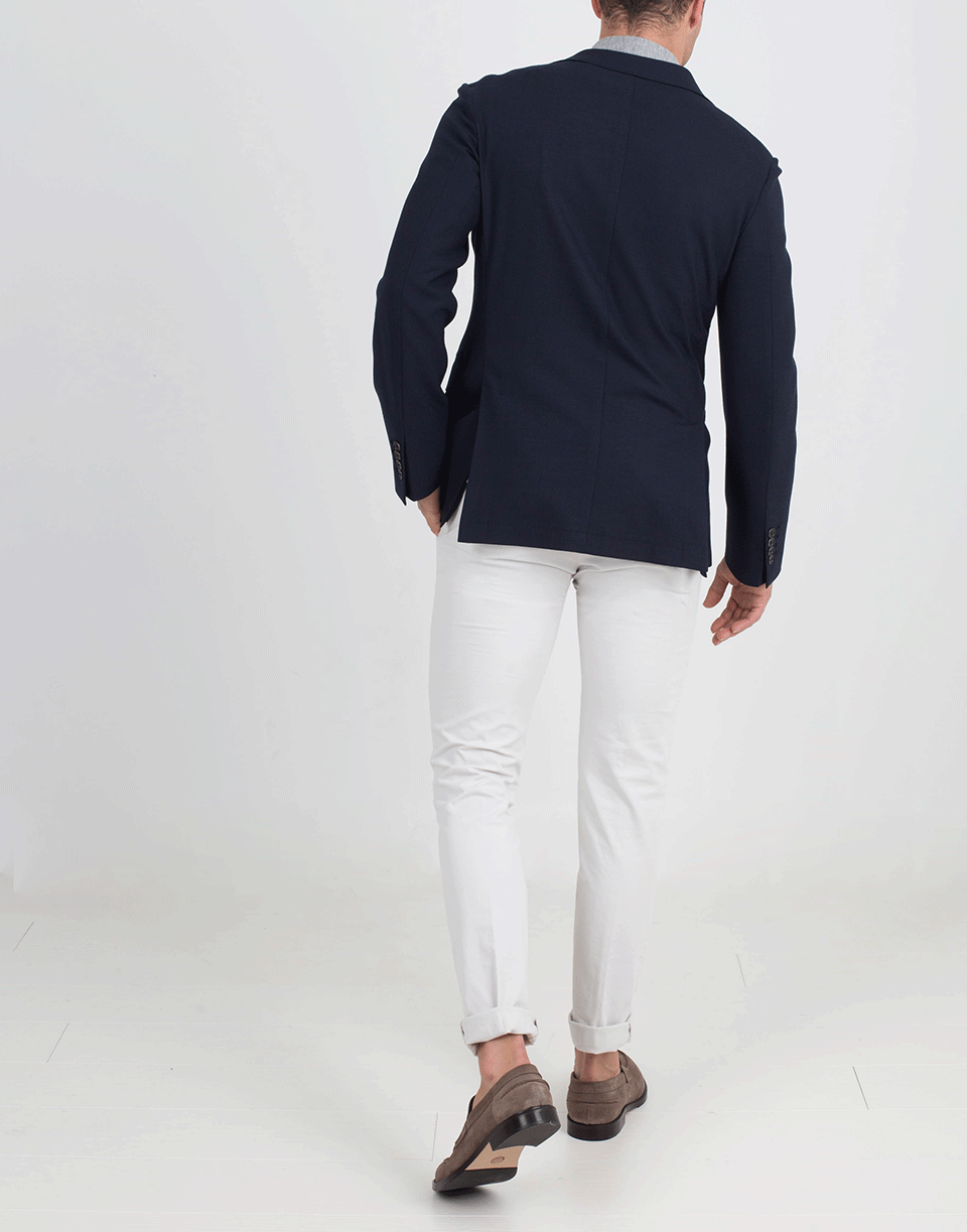 ELEVENTY-Navy Notch Lapel Jacket-