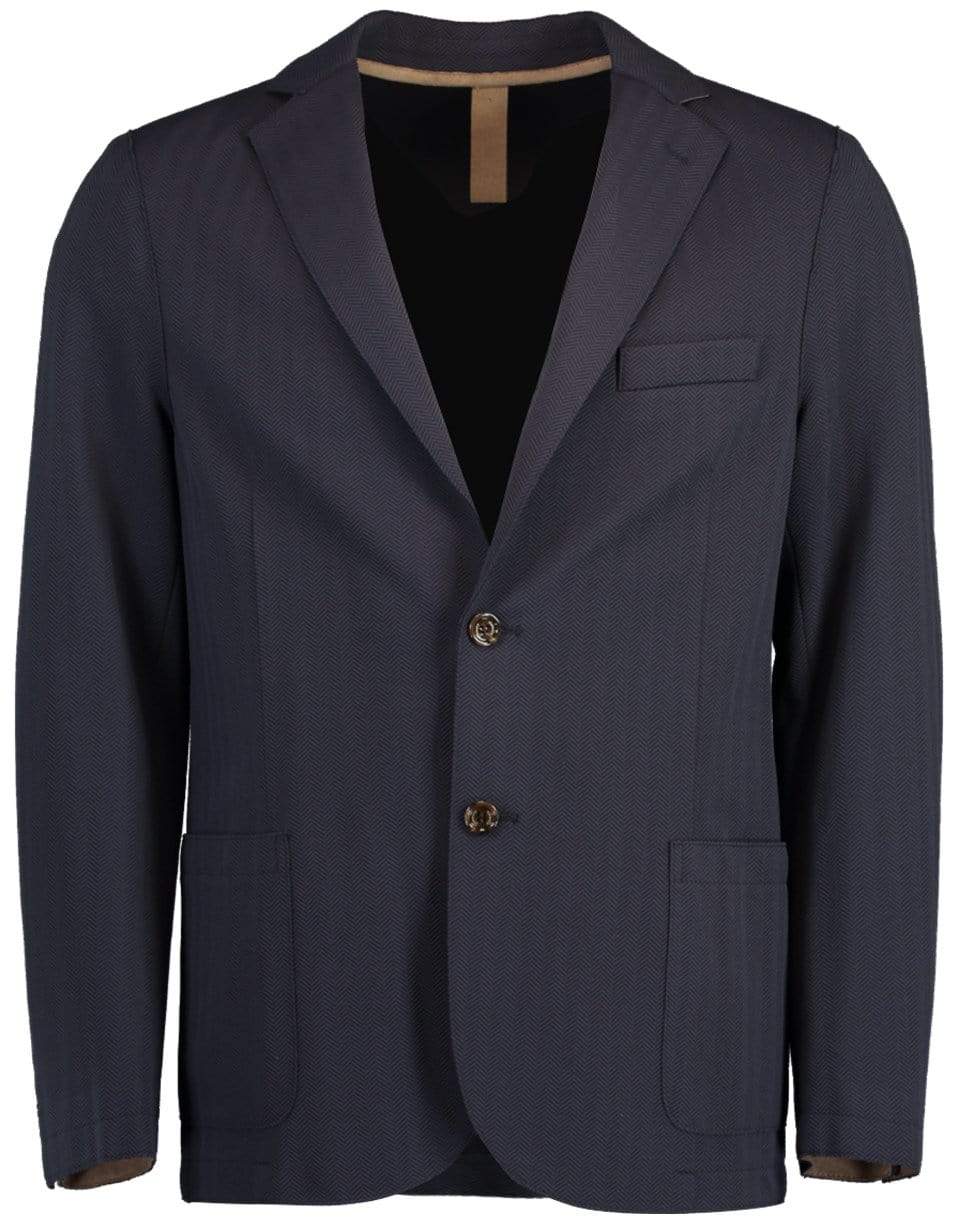 ELEVENTY-Herringbone Laser Cut Jacket-