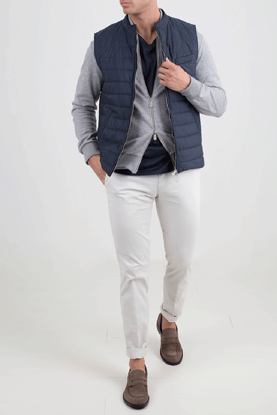 ELEVENTY-Full Zip Vest-