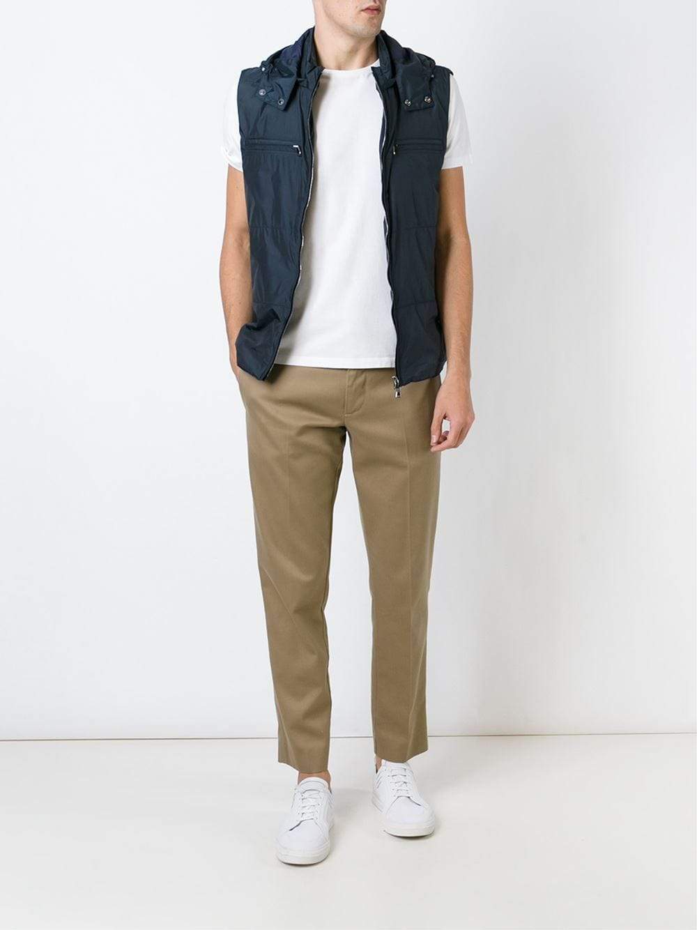ELEVENTY-Hooded Zip Vest-