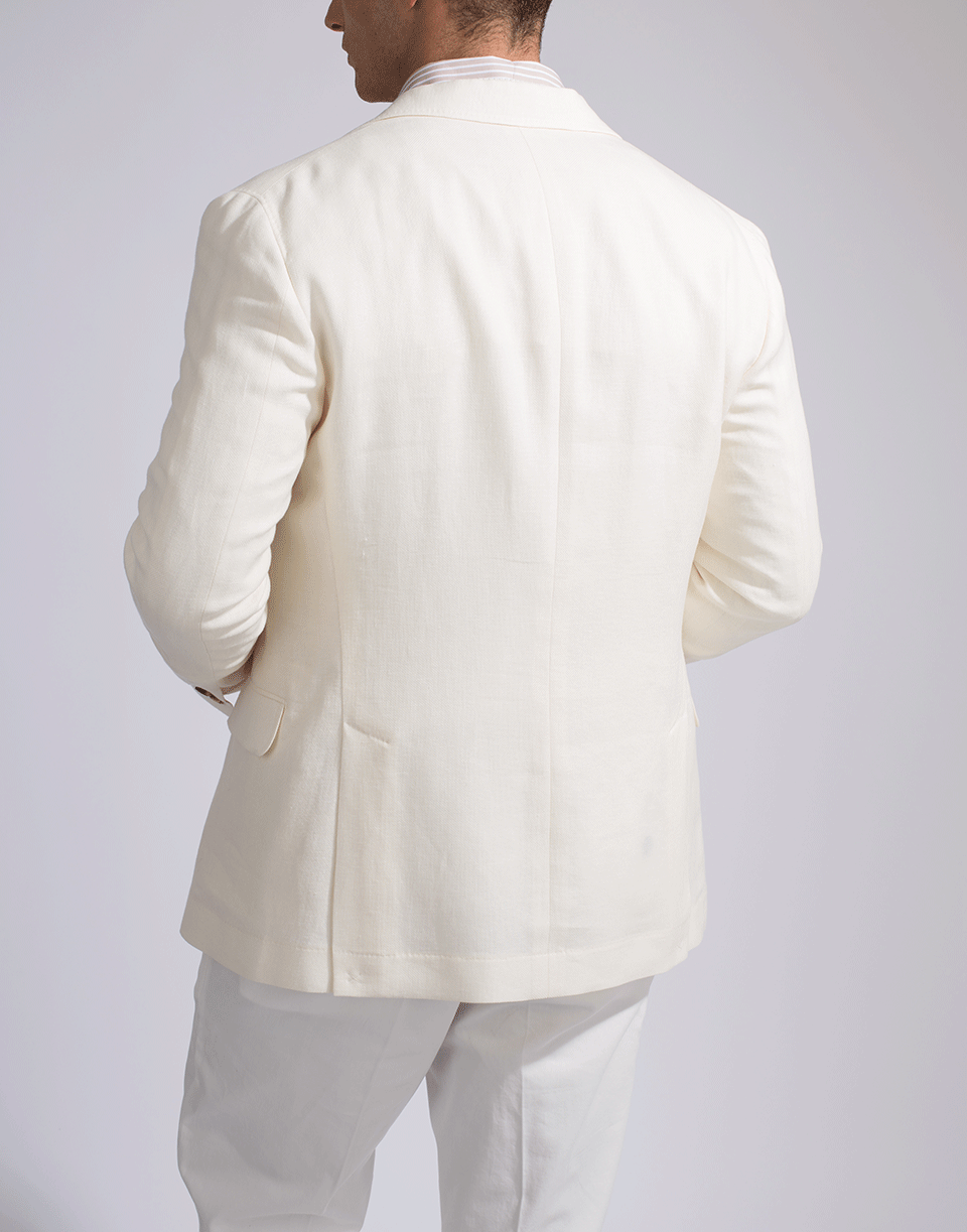 ELEVENTY-Hopsack Peak Lapel Platinum Jacket-