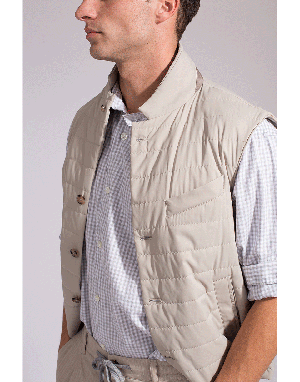 ELEVENTY-Nylon Button Vest-