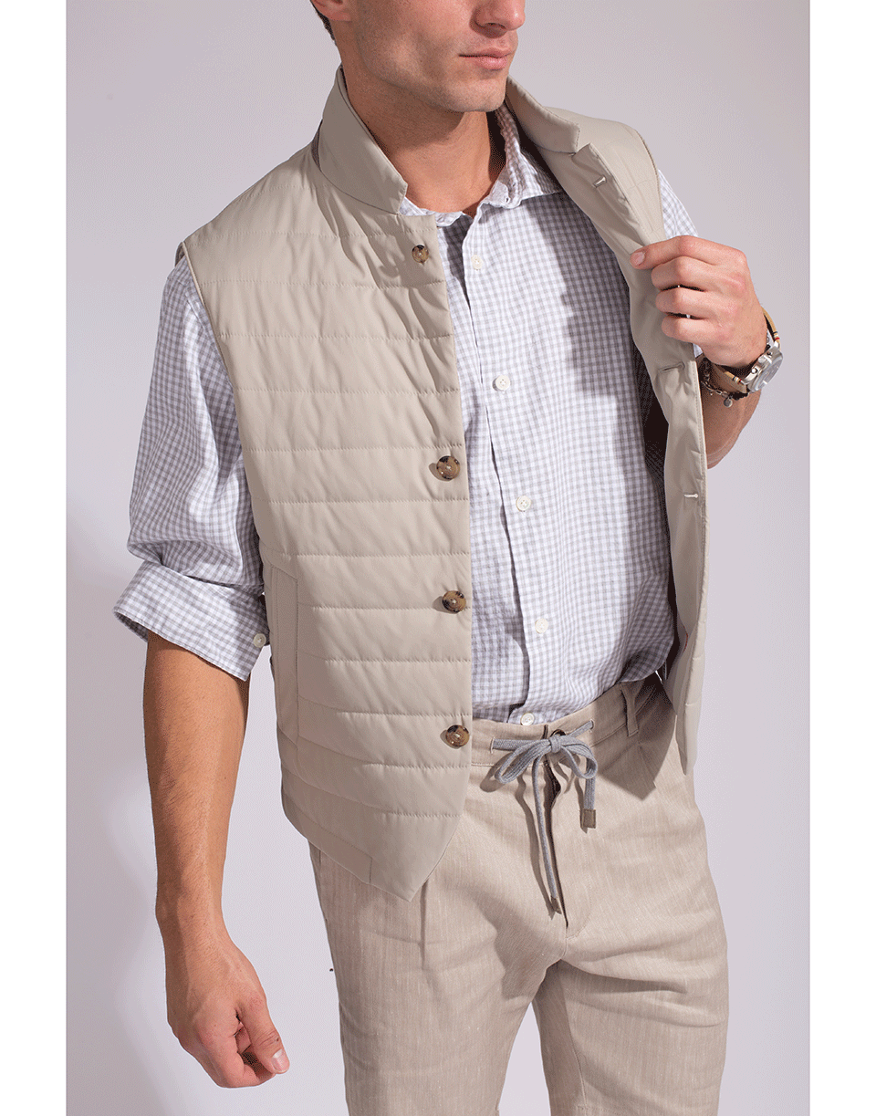 ELEVENTY-Nylon Button Vest-