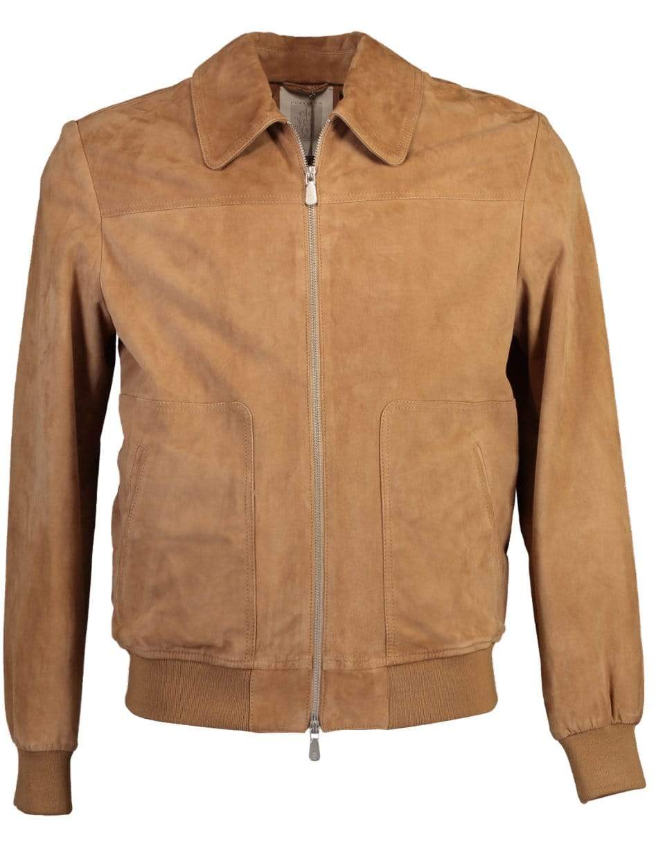 ELEVENTY-Suede Bomber Jacket-