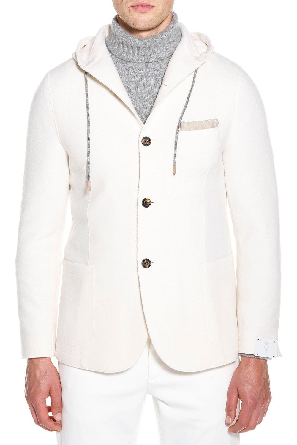 ELEVENTY-Hooded Jacket - White-
