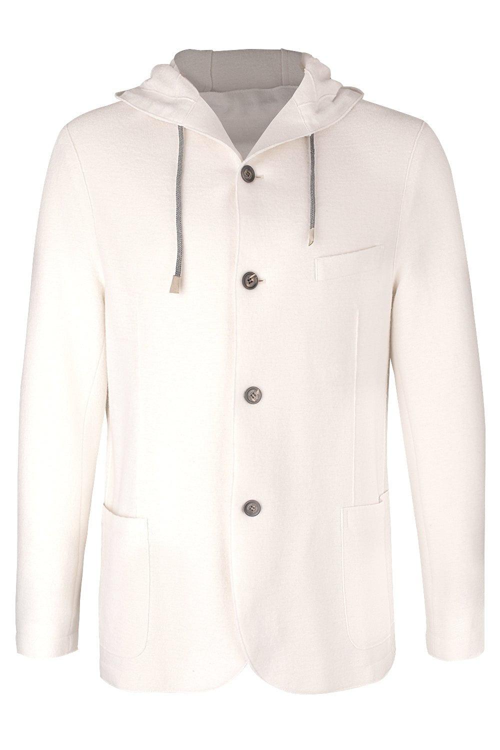 ELEVENTY-Hooded Jacket - White-