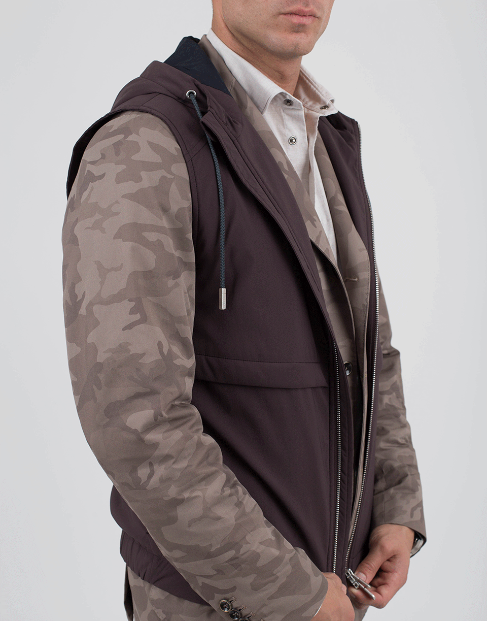 ELEVENTY-Nylon Hooded Vest-