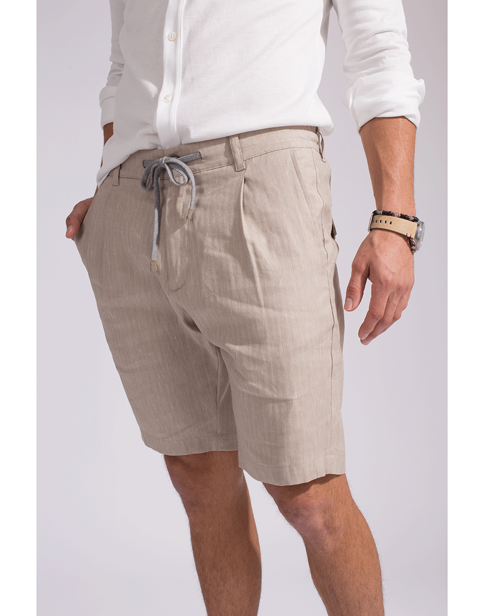 ELEVENTY-Herringbone Jogger Short-
