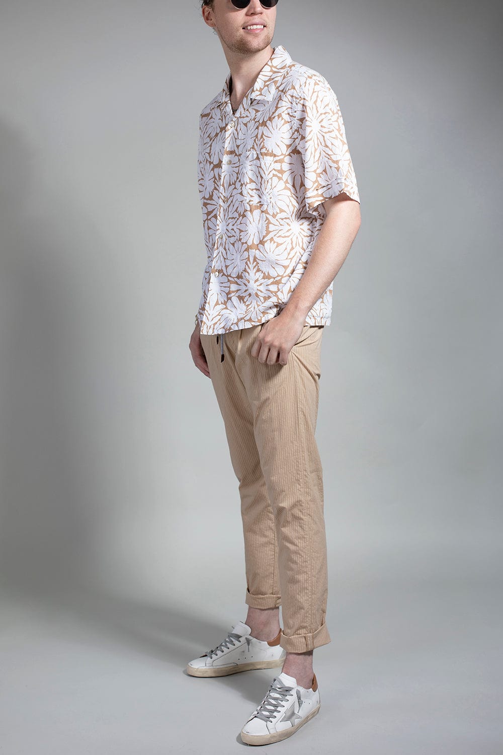 ELEVENTY-Jogging Pant - Camel Stripe-