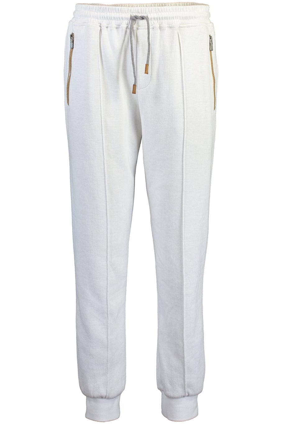 ELEVENTY-Cotton Drawstring Sweatpant-IVORY