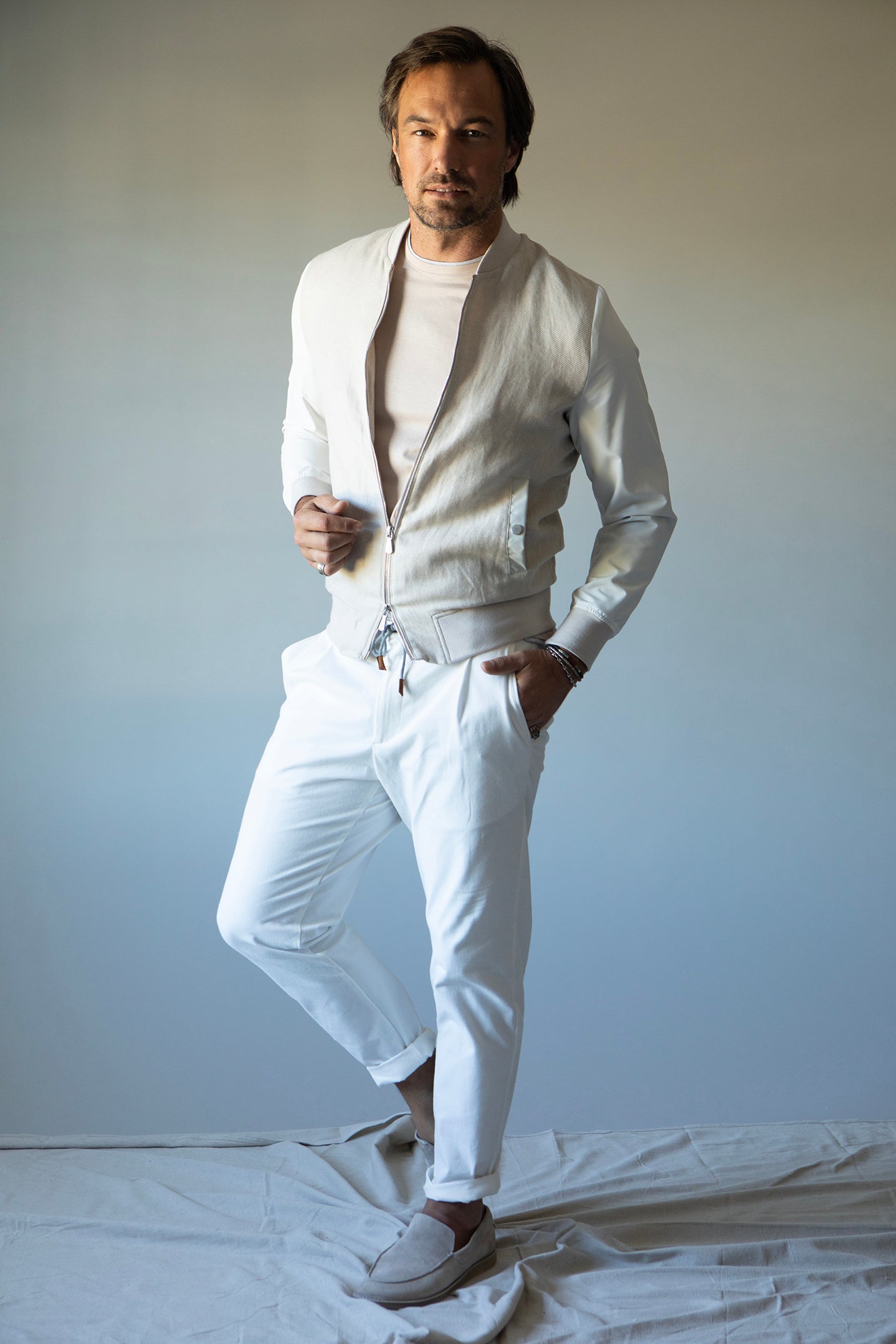 ELEVENTY-Jogger Pants - White-