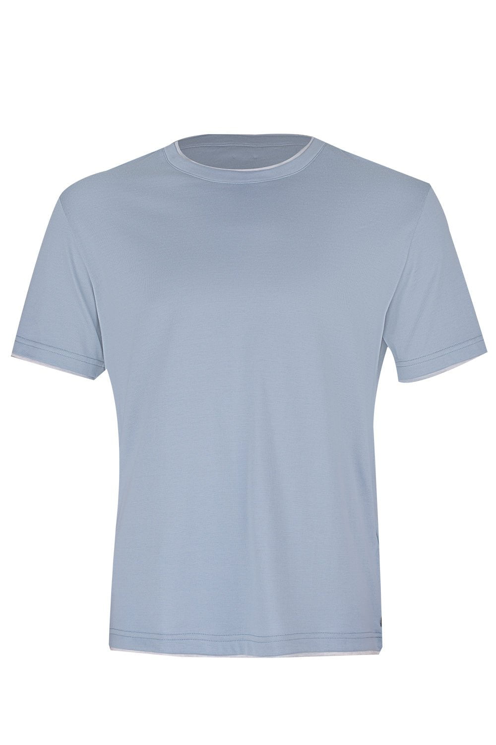 ELEVENTY-Giza Tee - Baby Blue Grey-