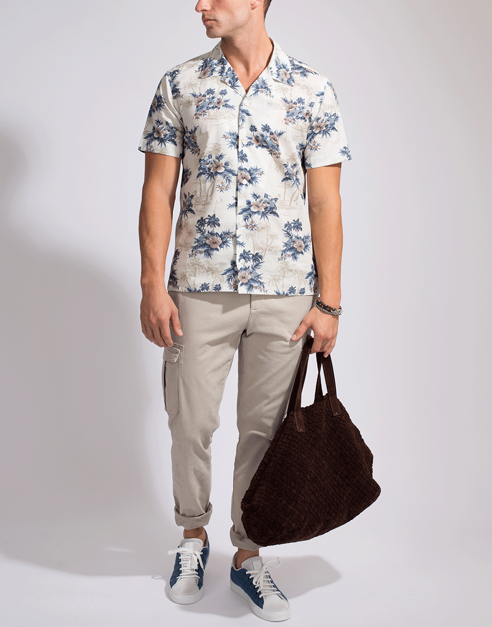 ELEVENTY-Floral Bowling Shirt-