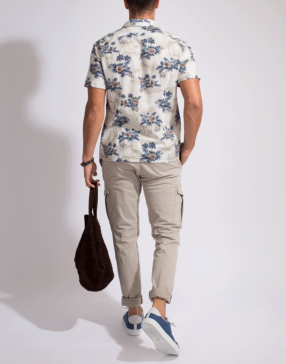 ELEVENTY-Floral Bowling Shirt-
