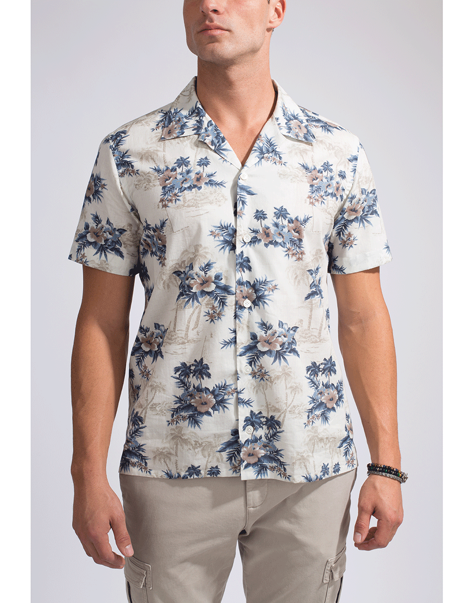 ELEVENTY-Floral Bowling Shirt-