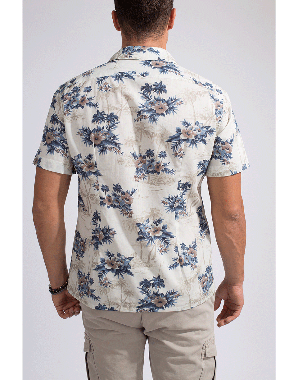 ELEVENTY-Floral Bowling Shirt-