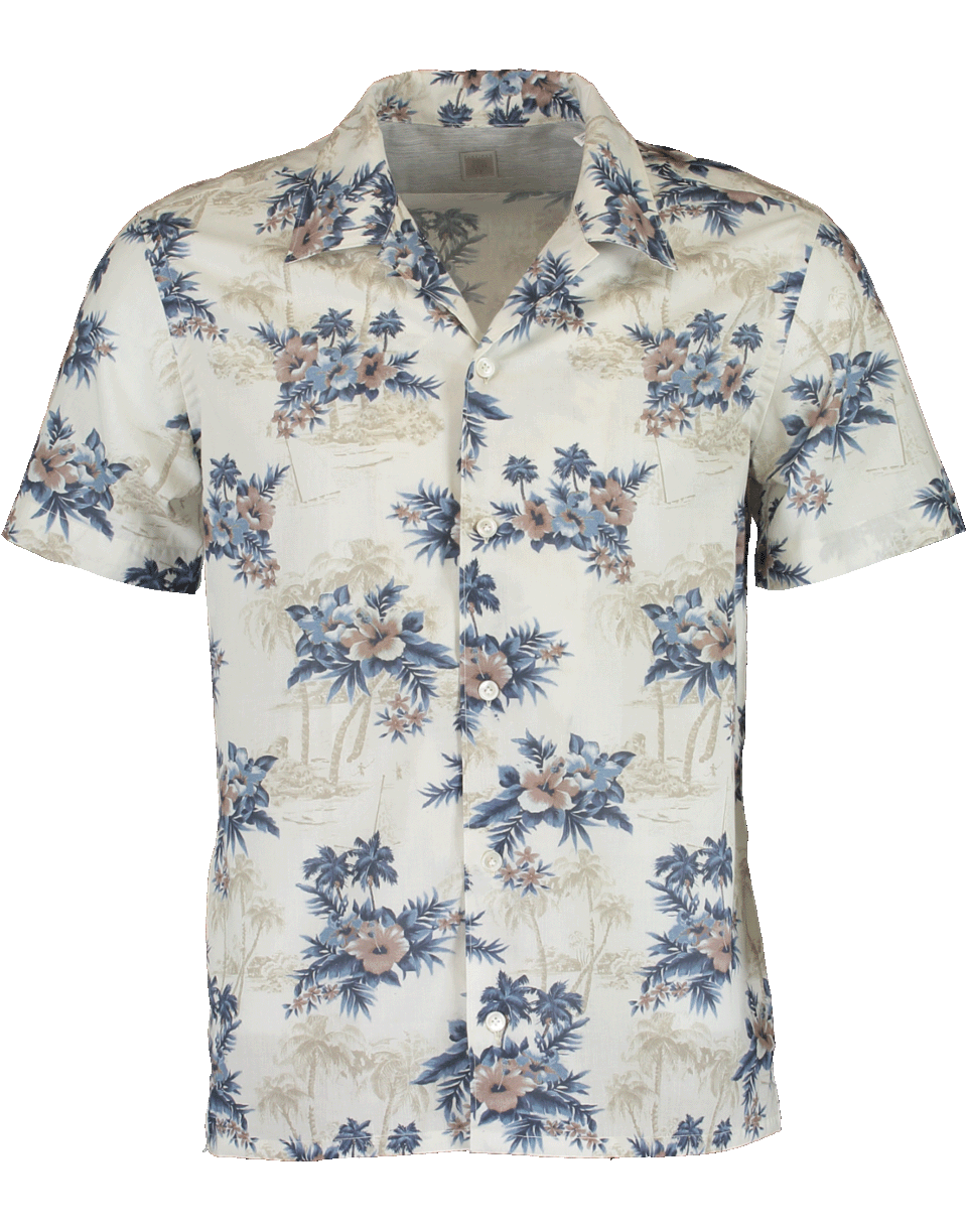ELEVENTY-Floral Bowling Shirt-