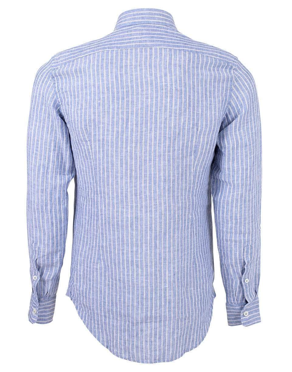 ELEVENTY-Striped Linen Shirt-
